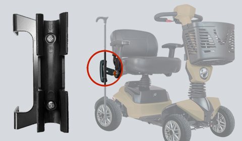 Porte canne – Montage sur accoudoir pour Zen scooter